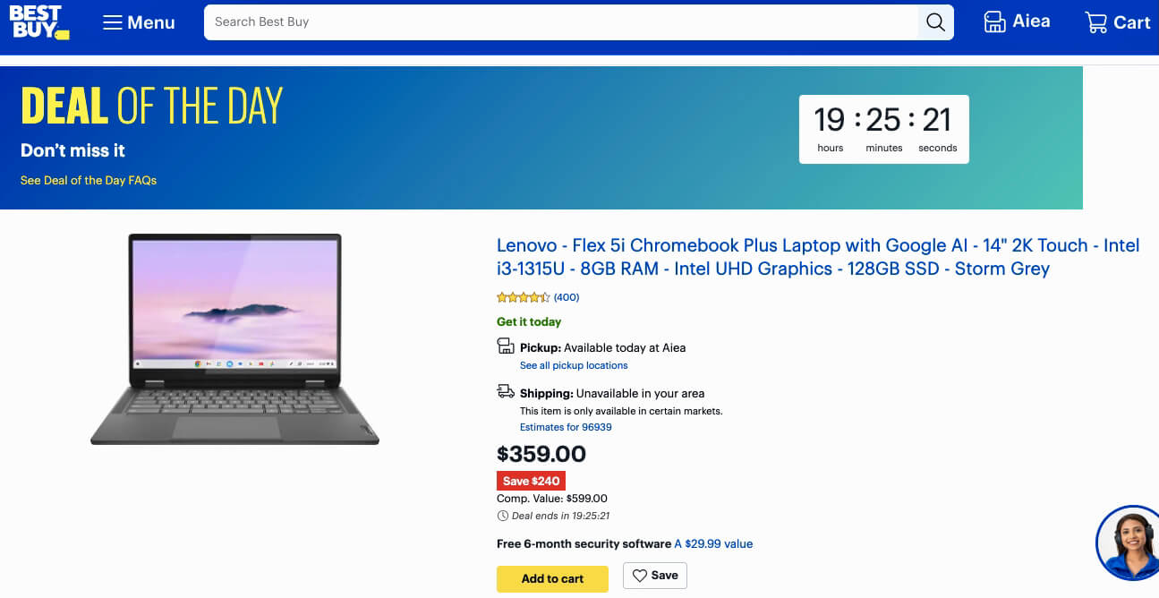 Deal of the Day banner example