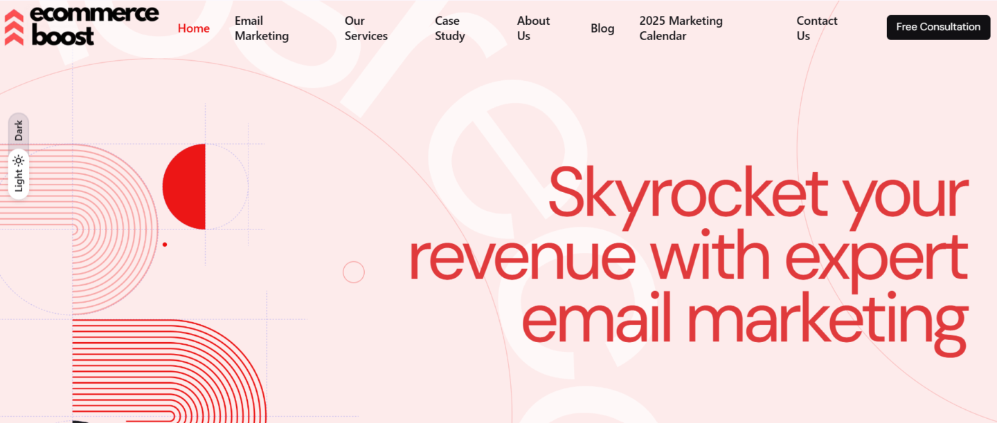 Ecommerce  Boost homepage