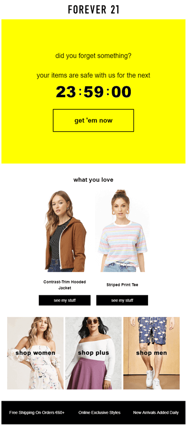 Forever 21 email