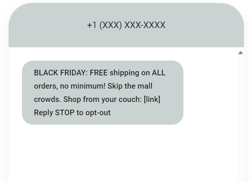 Free shipping SMS
