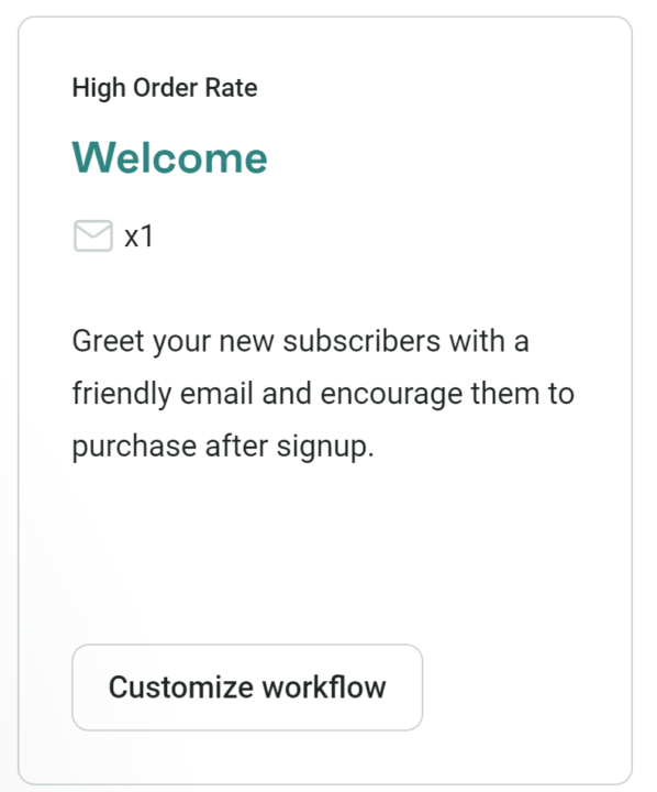 Welcome flow via Omnisend