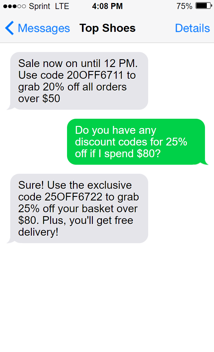 SMS example