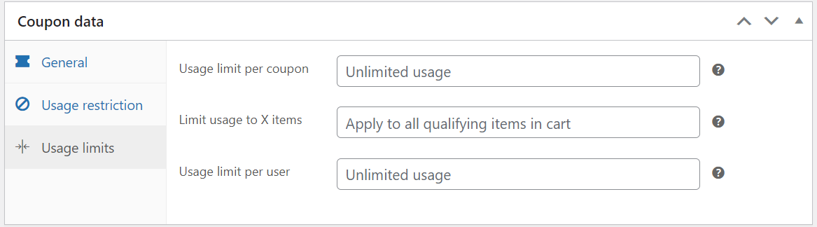 Using built-in WooCommerce coupons
