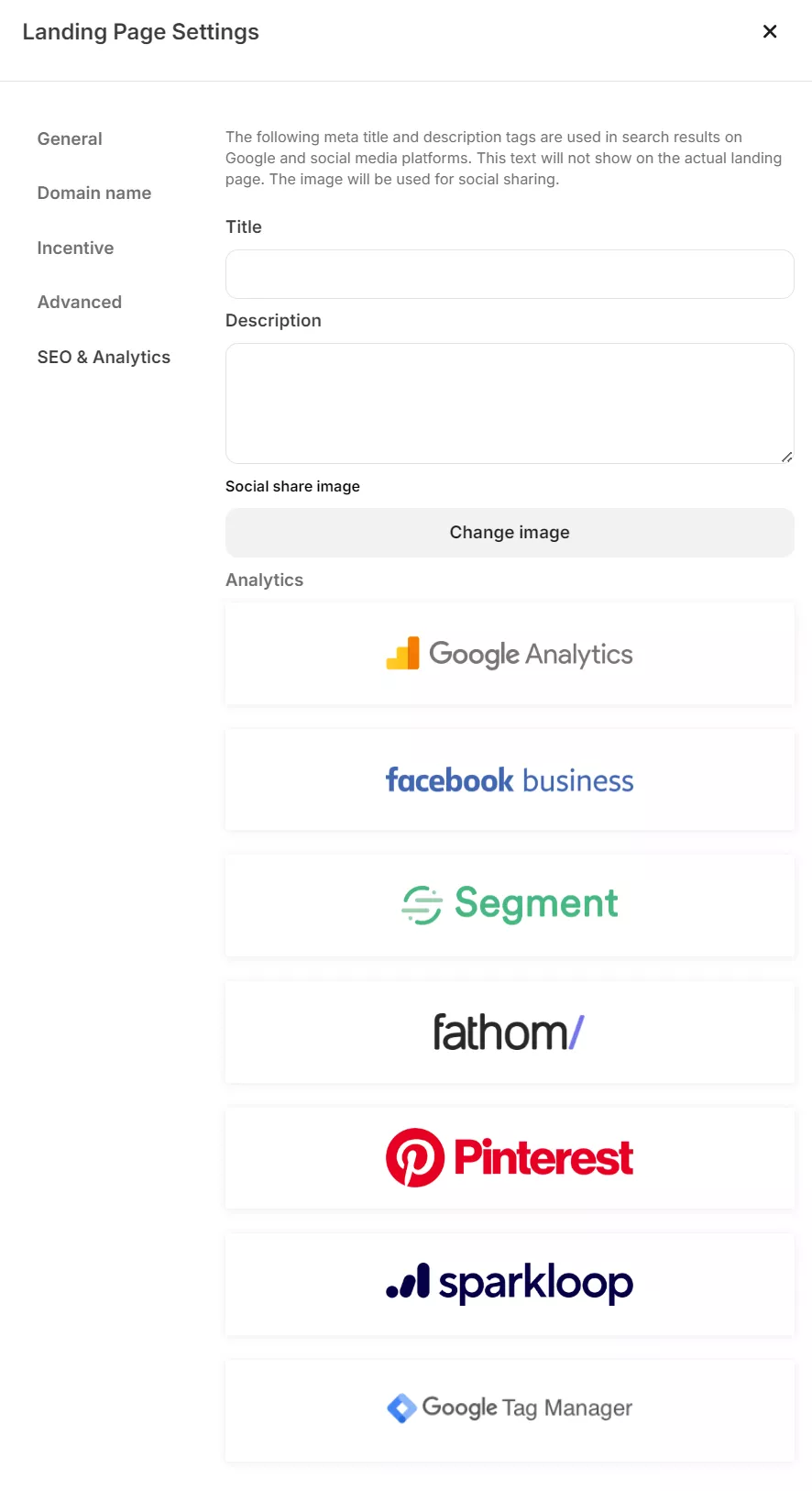 Third party integrations