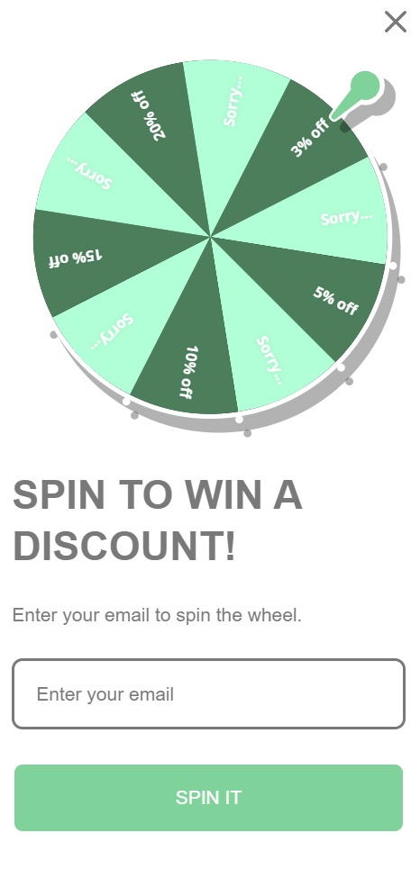 Mobile form popup example
