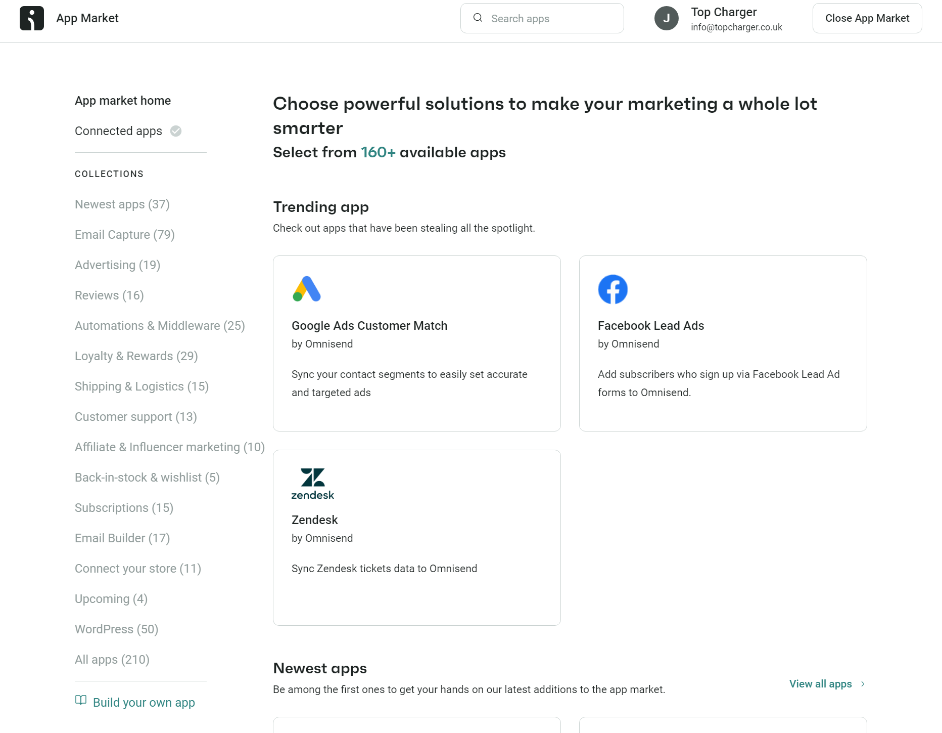 Omnisend integrations