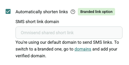 SMS shorten links