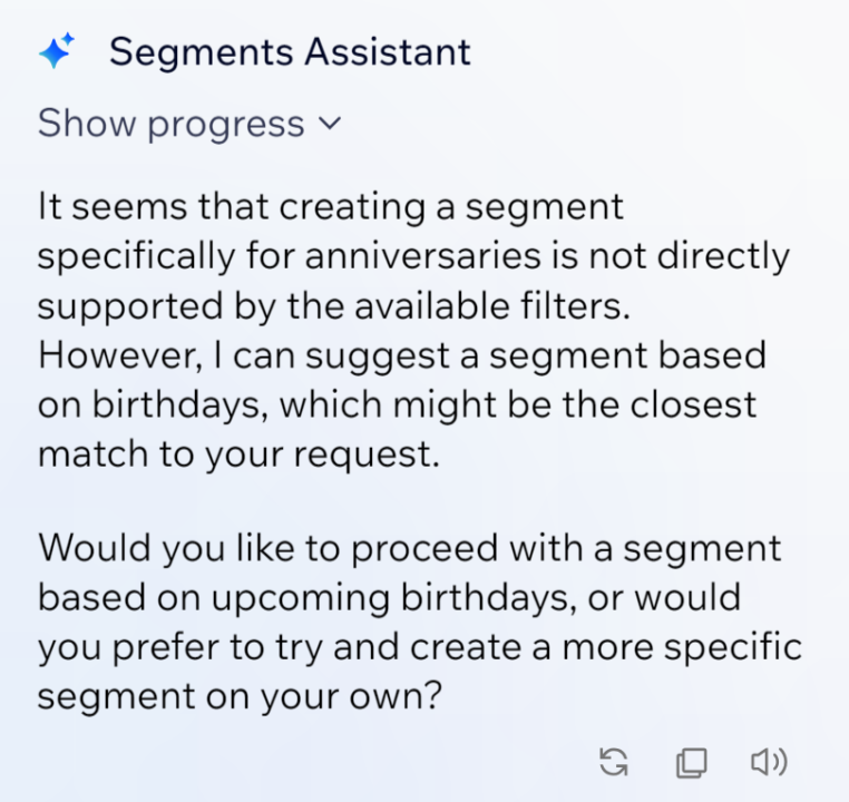 Segments assistant wix