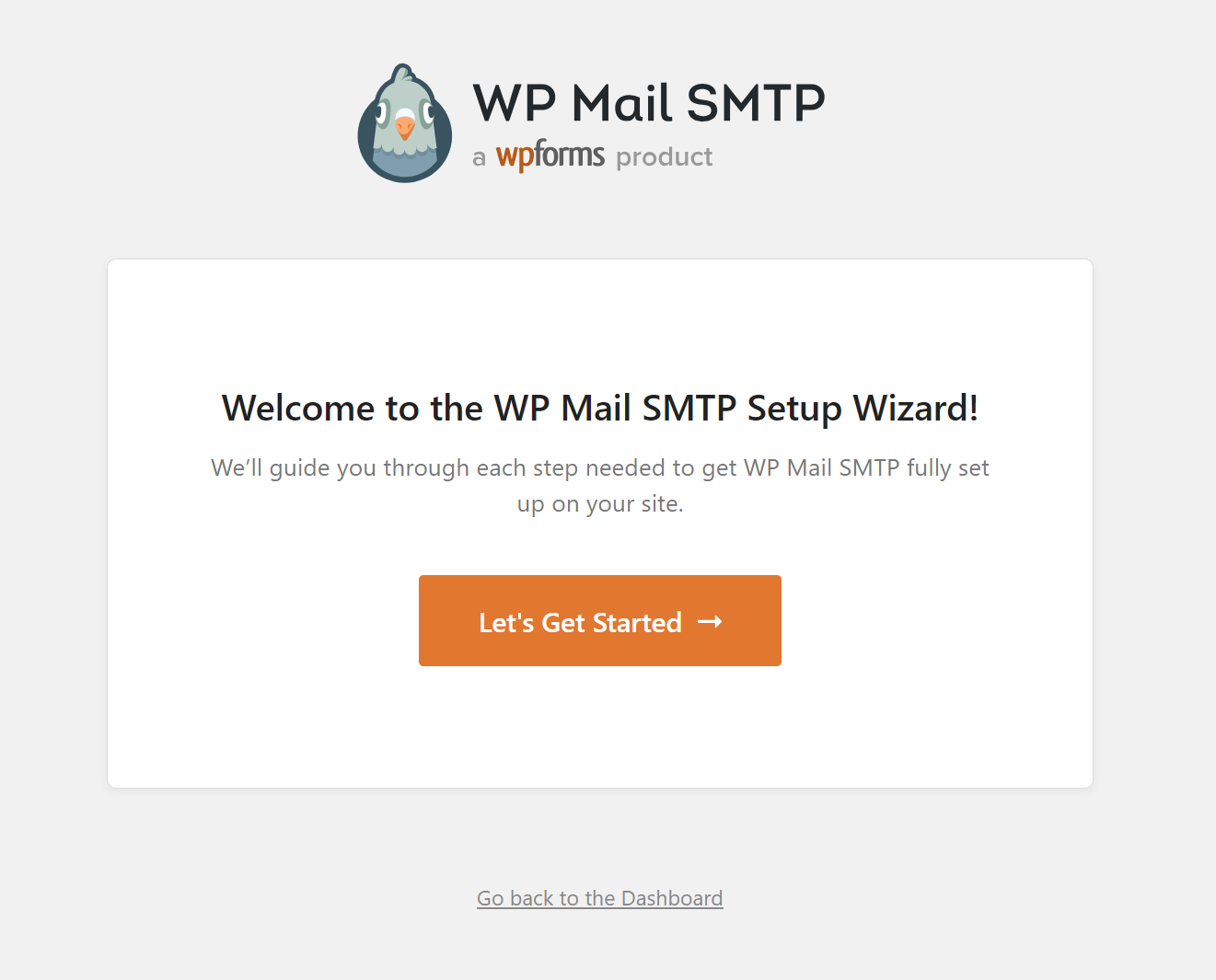 WP Mail SMTP setup wizard