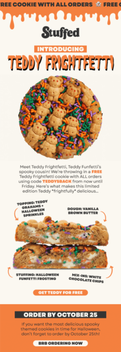 Stuffed cookies halloween email