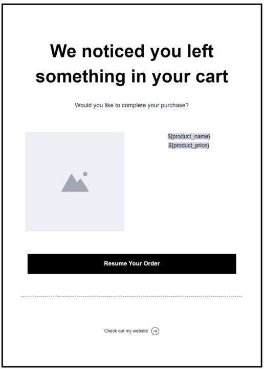 Wix email template