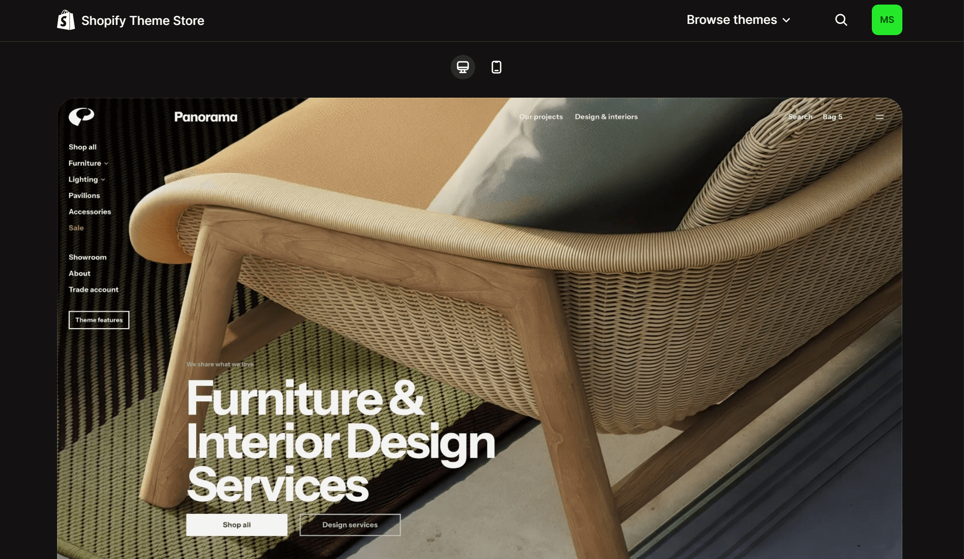 avante shopify theme preview