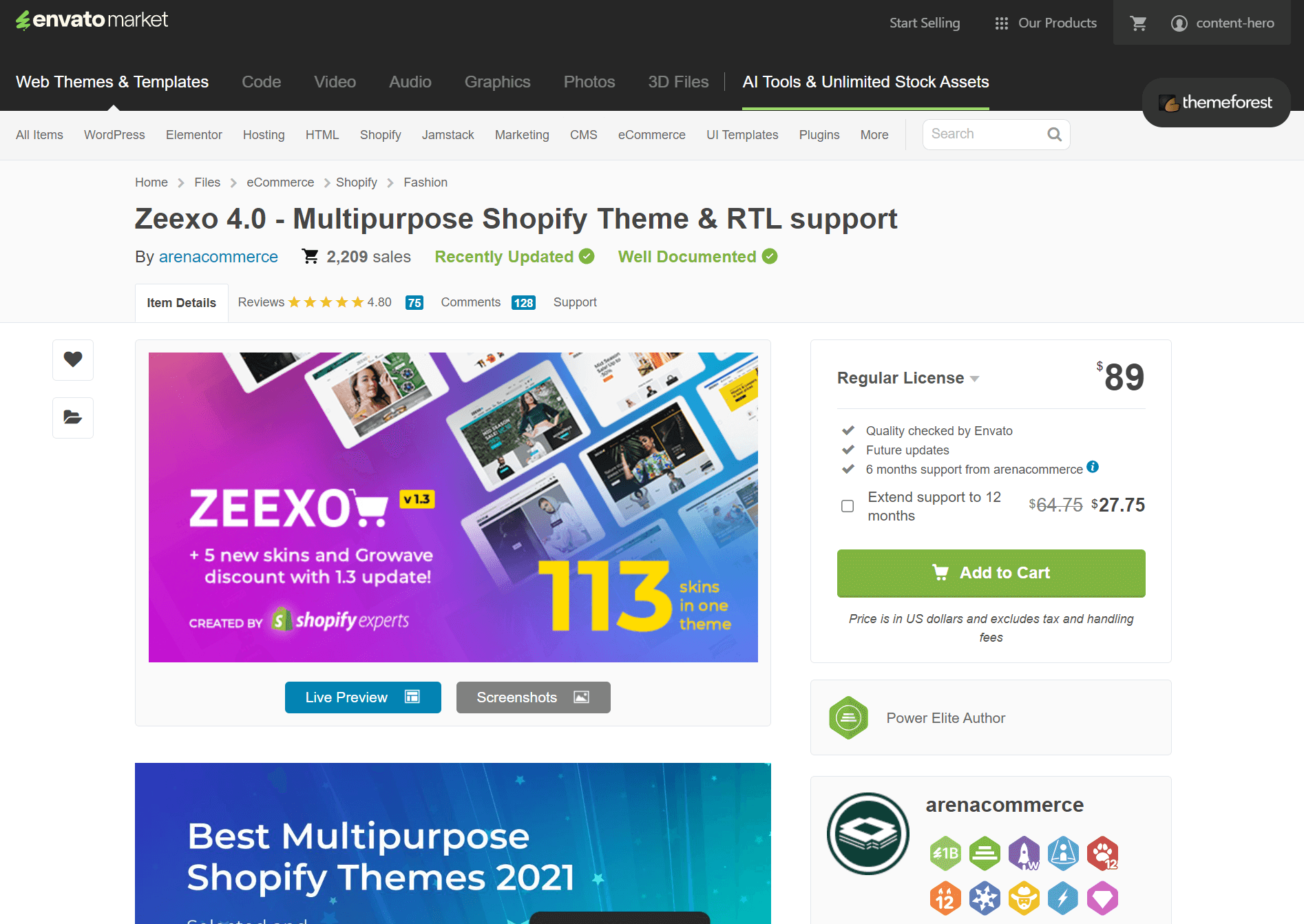 zeexo shopify theme preview