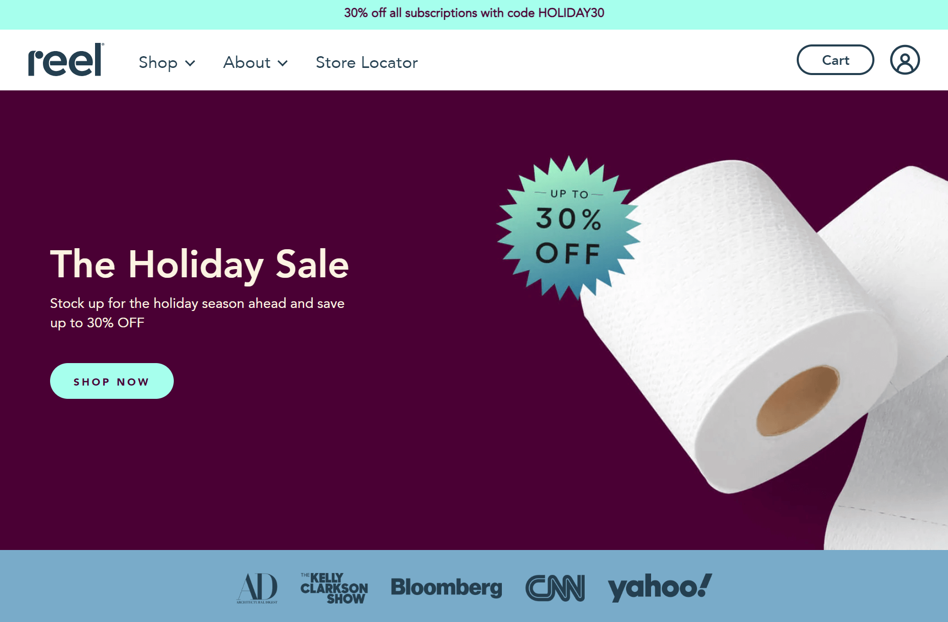 shopify subscription box business' Reel home page