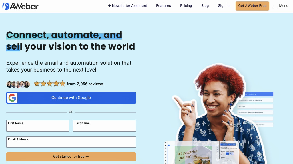 AWeber banner
