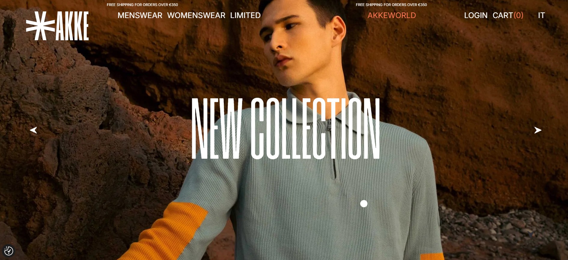 woocommerce examples: akke knitwear home page