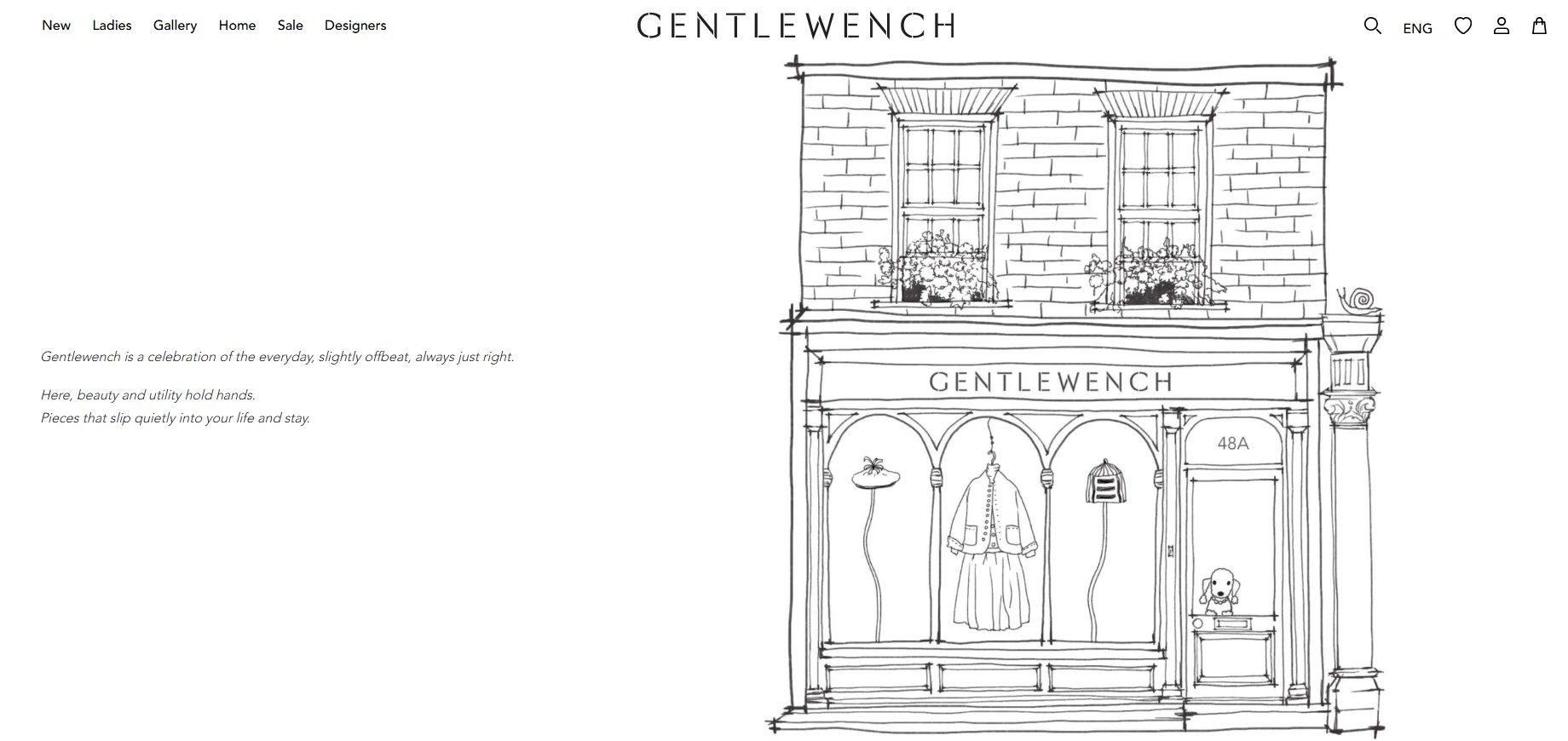 woocommerce examples: gentlewench home page
