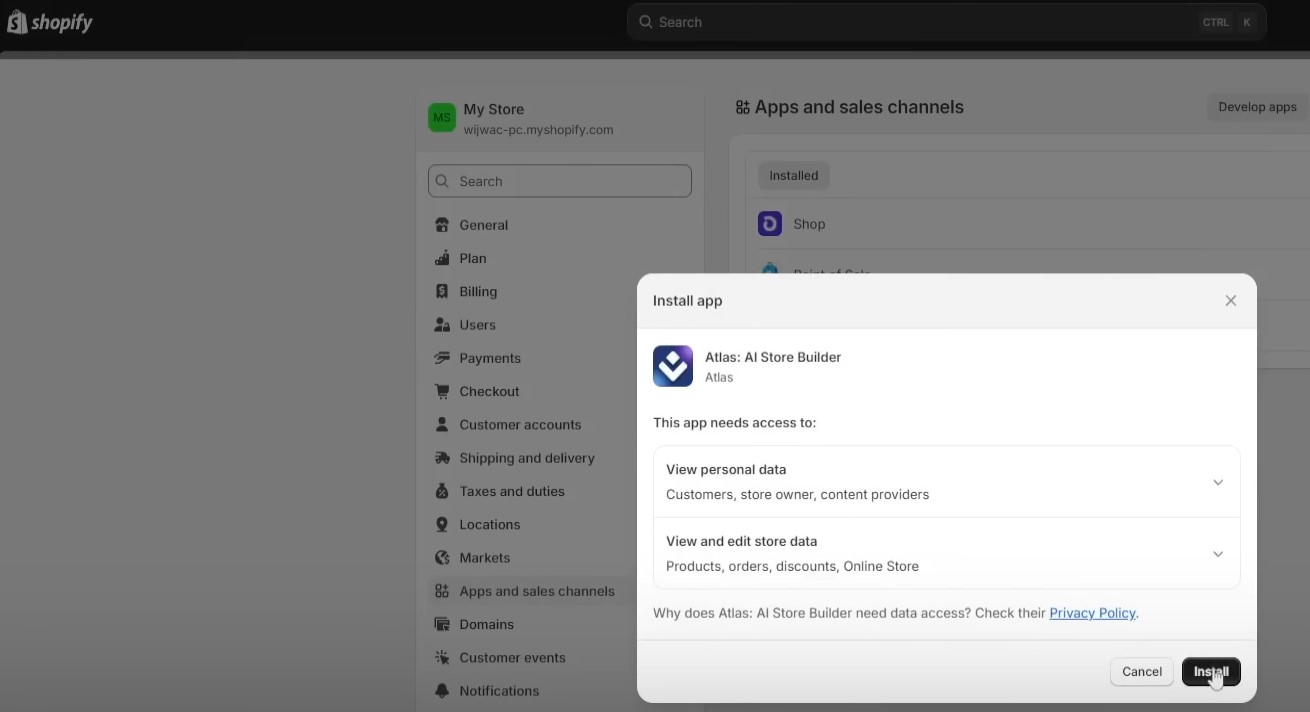 Installing Ai builder