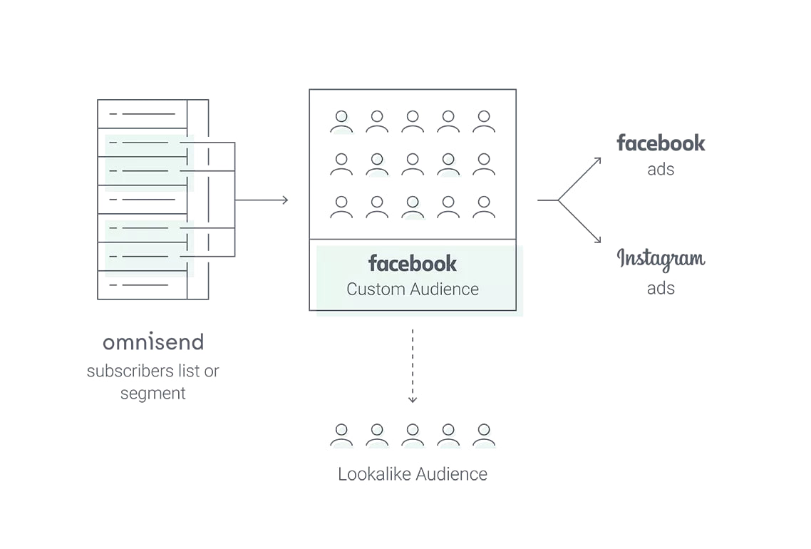 WooCommerce dropshipping stores manage audiences from Facebook and Instagram in Omnisend
