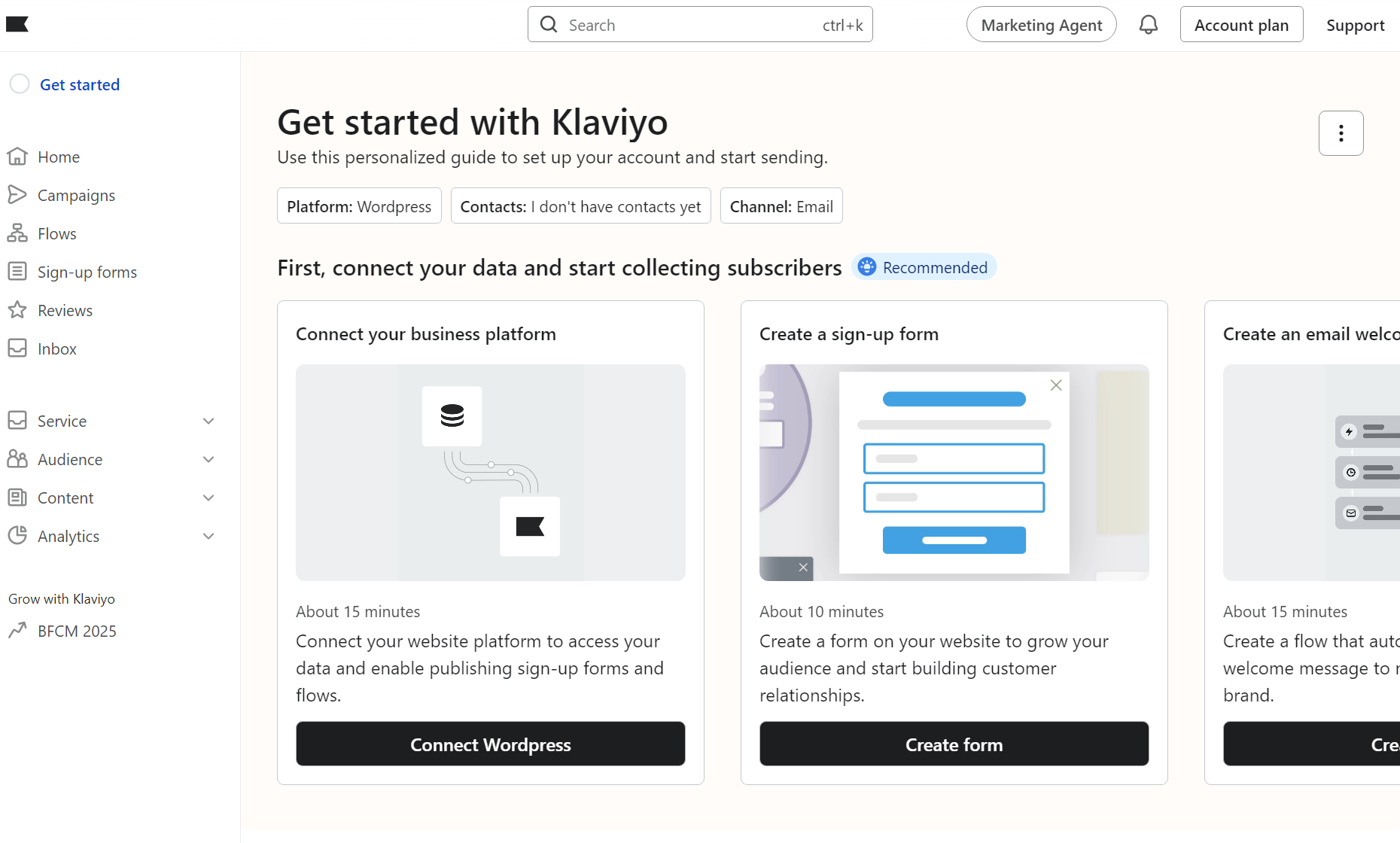 omnisend vs klaviyo: get started with klaviyo