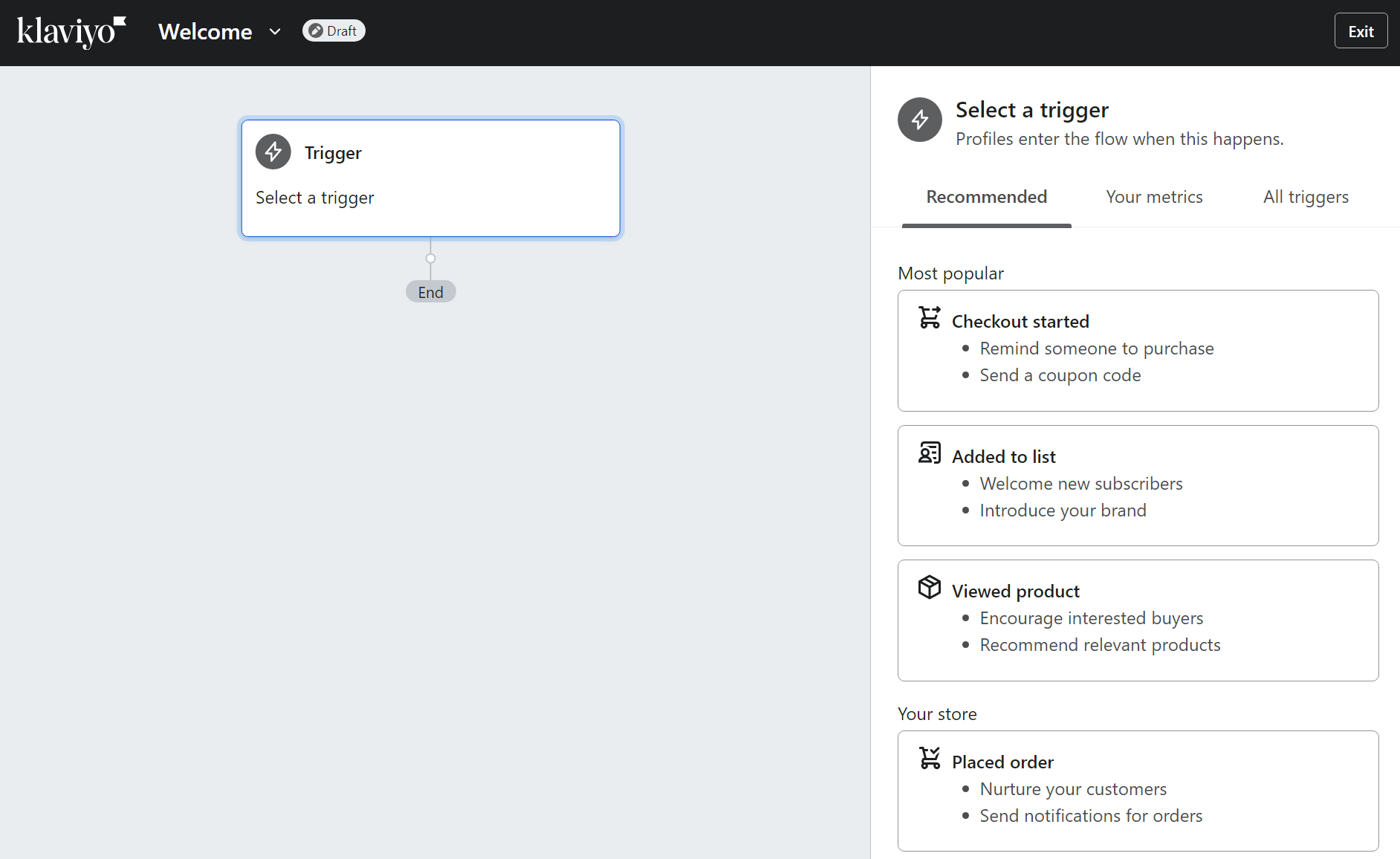 klaviyo automation triggers