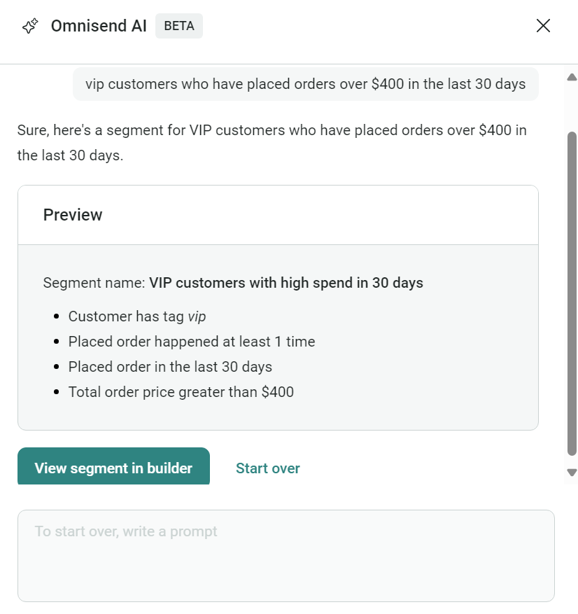 omnisend AI segment builder(1)