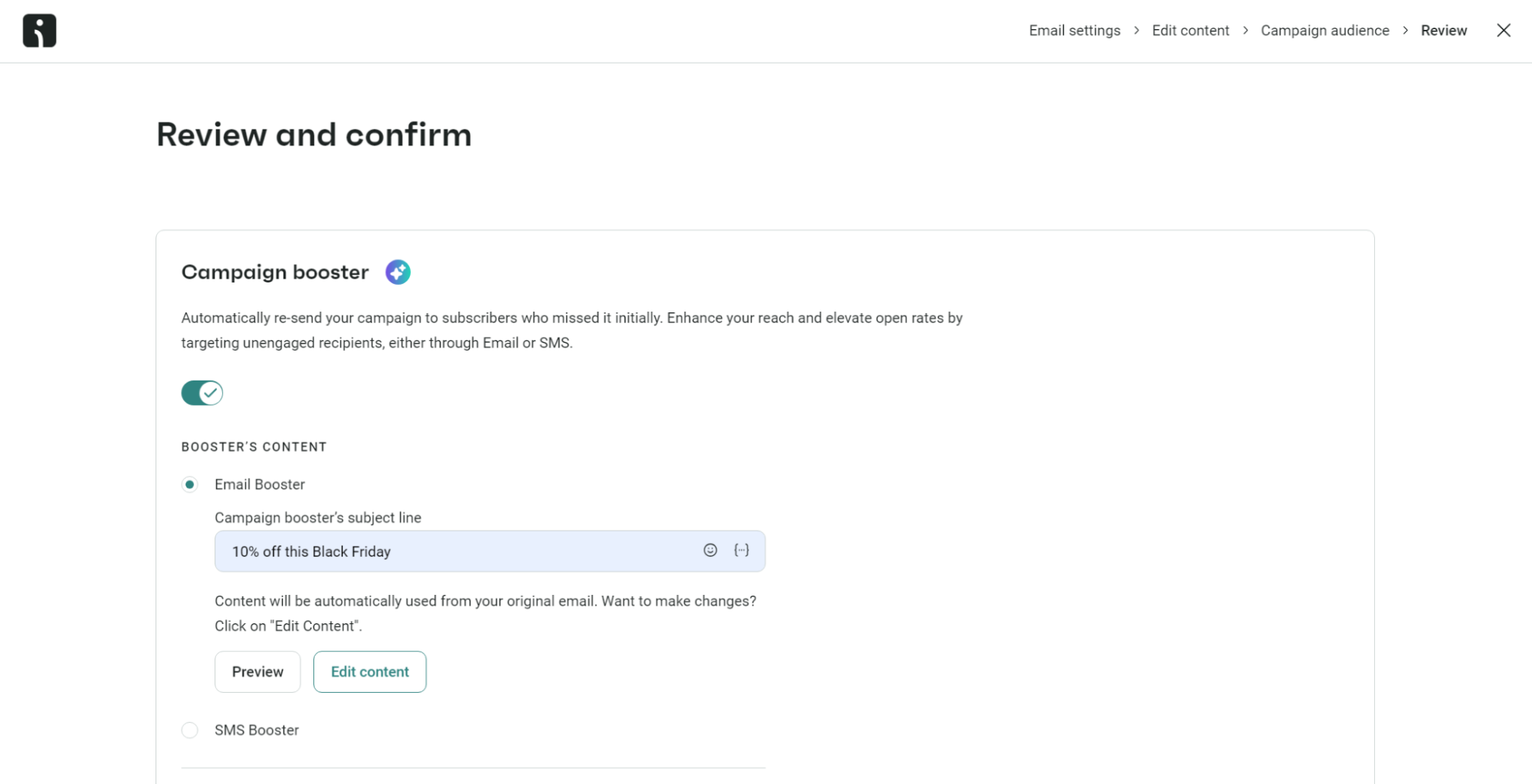 omnisend campaign booster