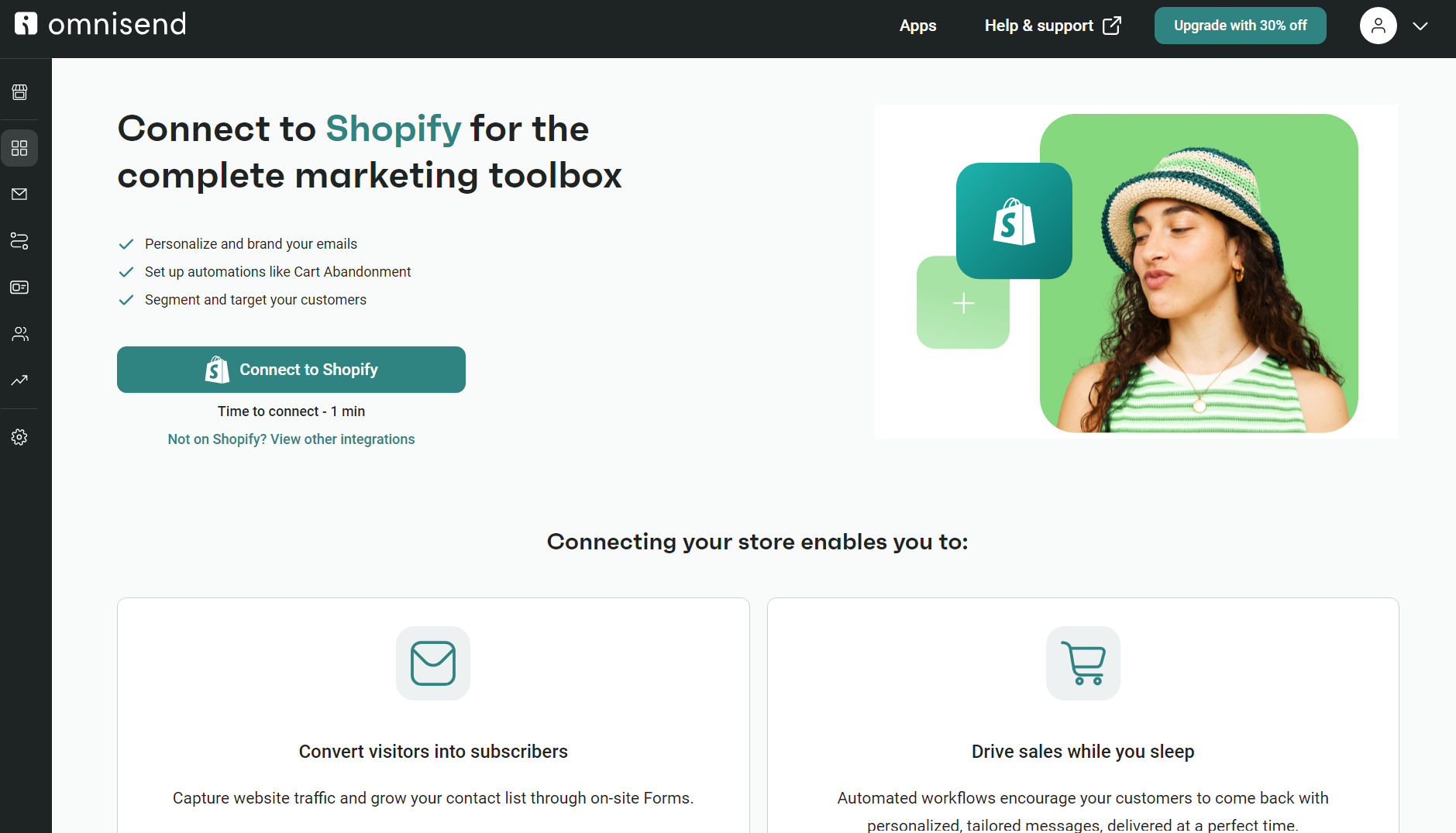 omnisend vs klaviyo: omnisend integration with shopify