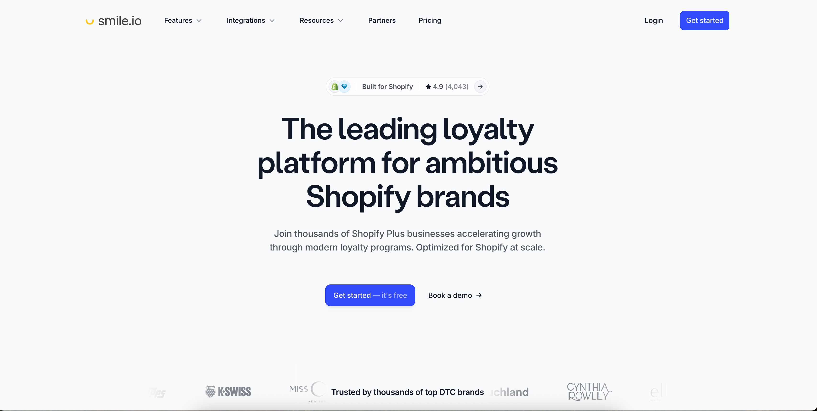 Omnisend integrations: Smile home page