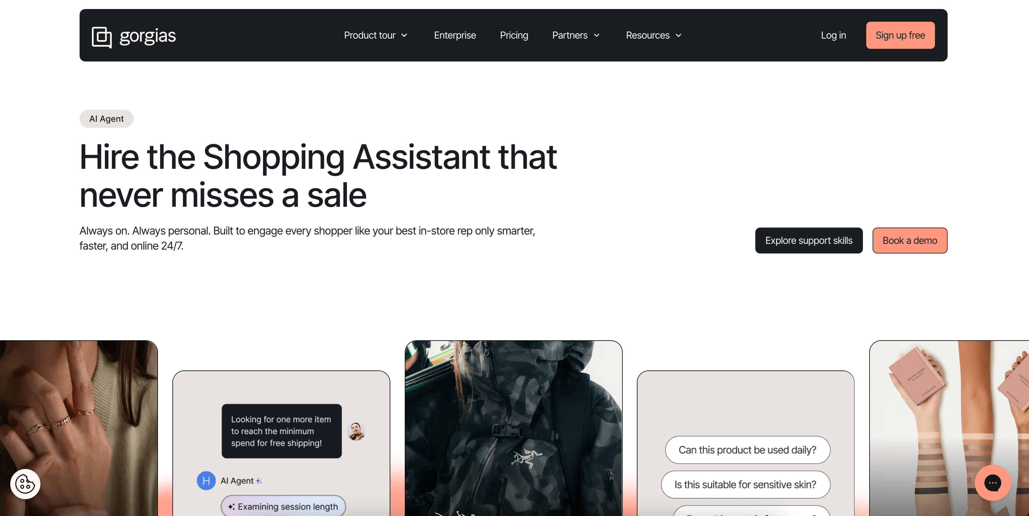 Omnisend integrations: Gorgias home page
