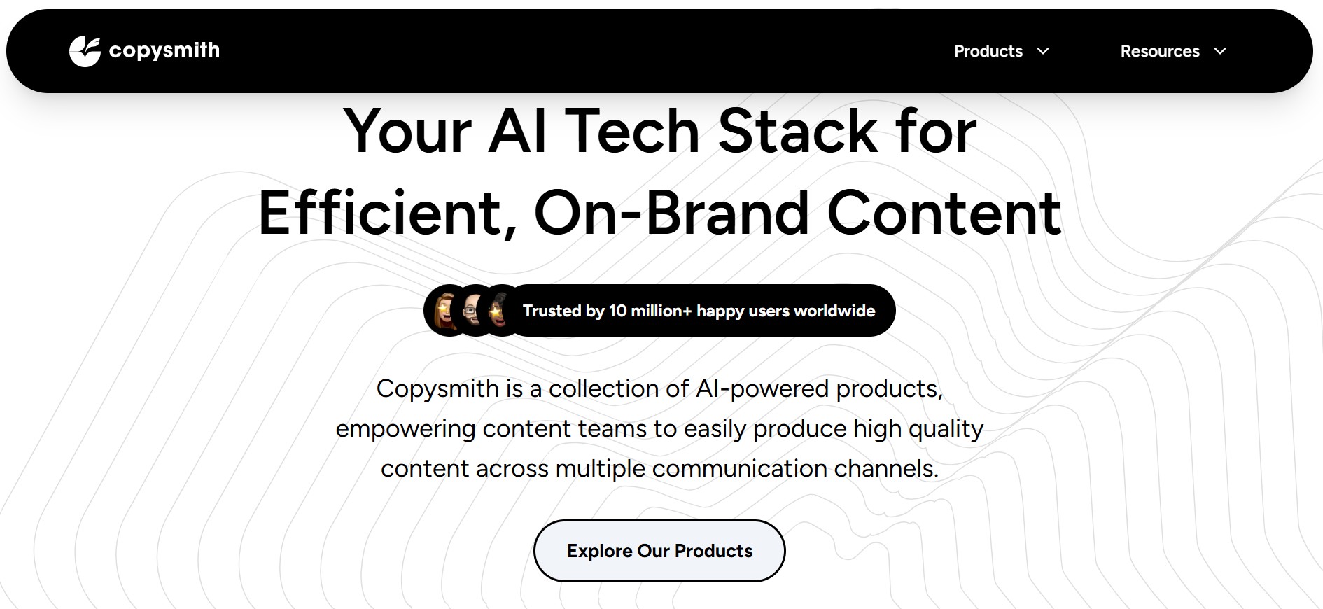 AI tools for dropshipping: Copysmith home page