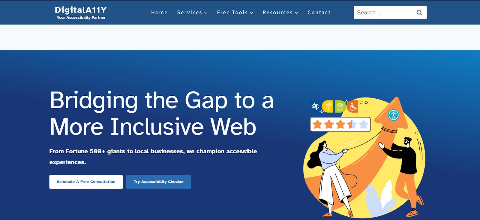 shopify development services:  digitalA11Y home page