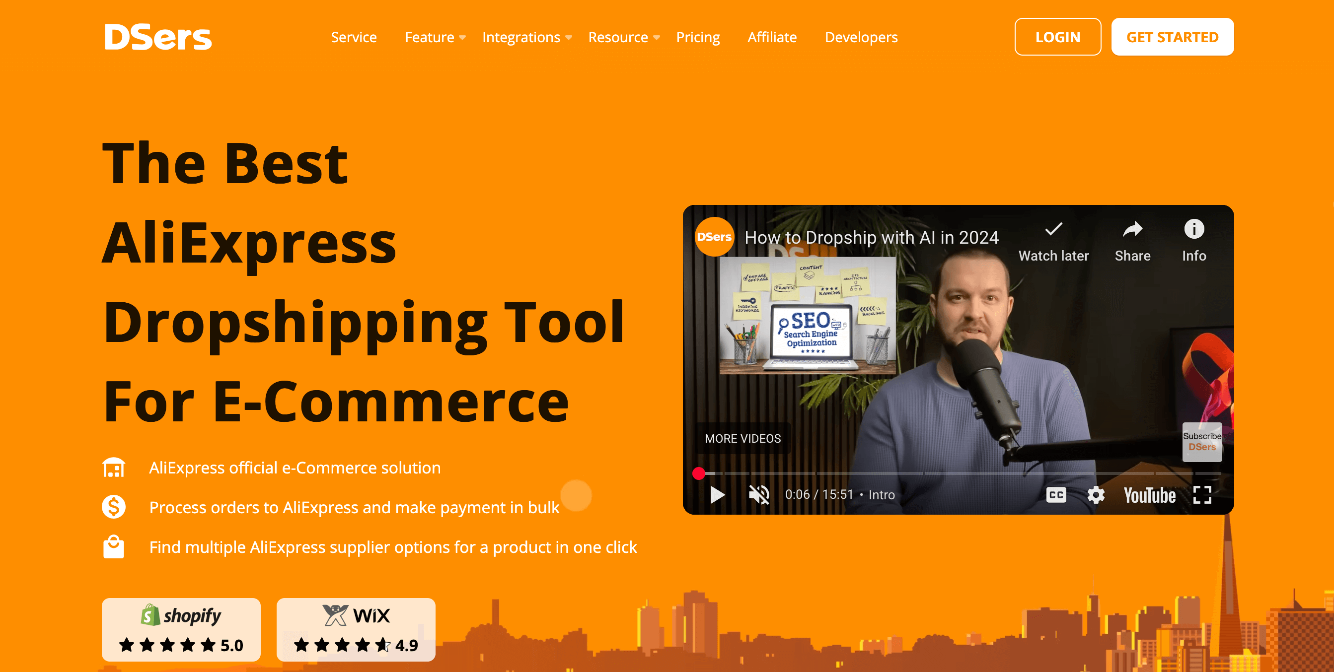 Dropship fulfillment: DSers home page