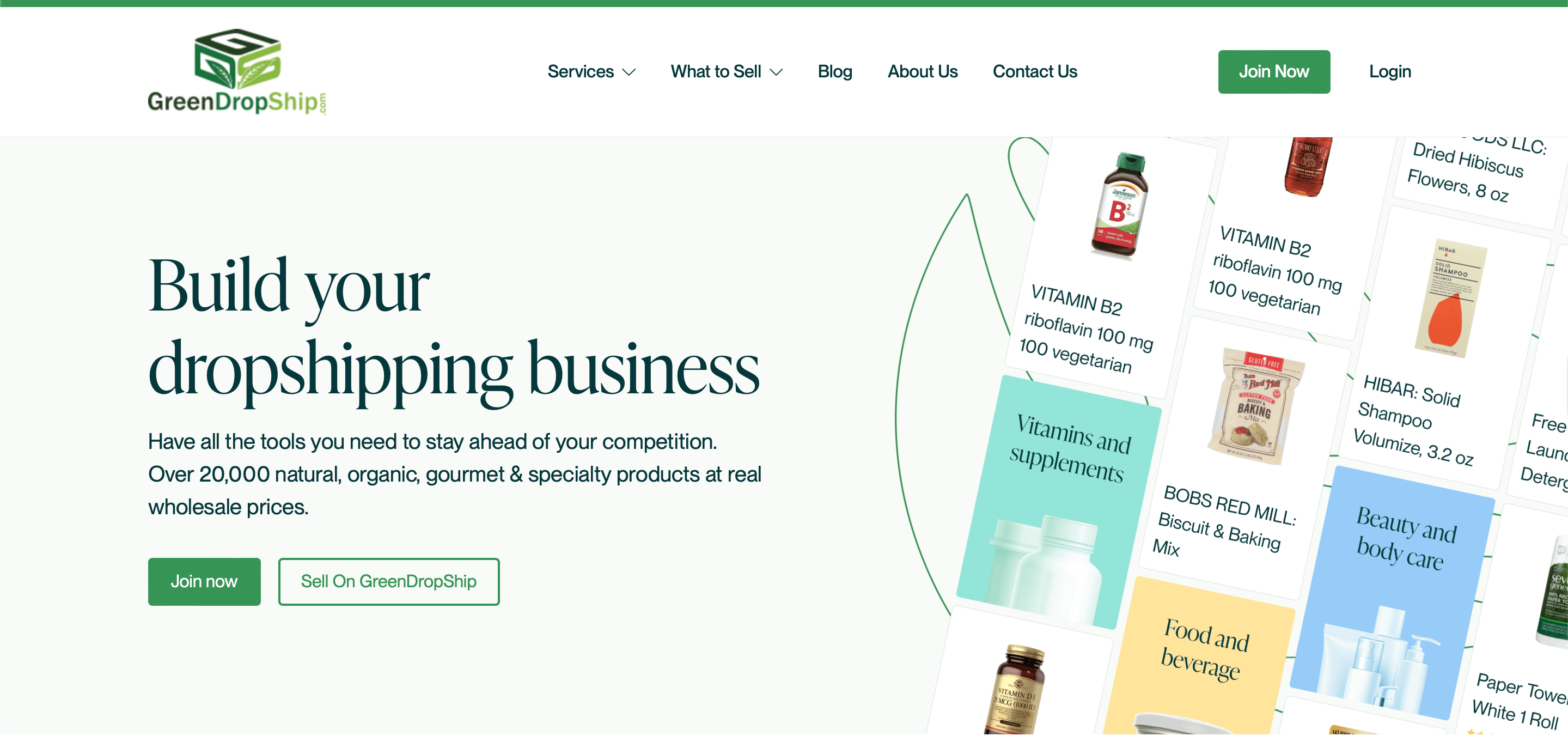 beauty dropshipping: greendropship home page