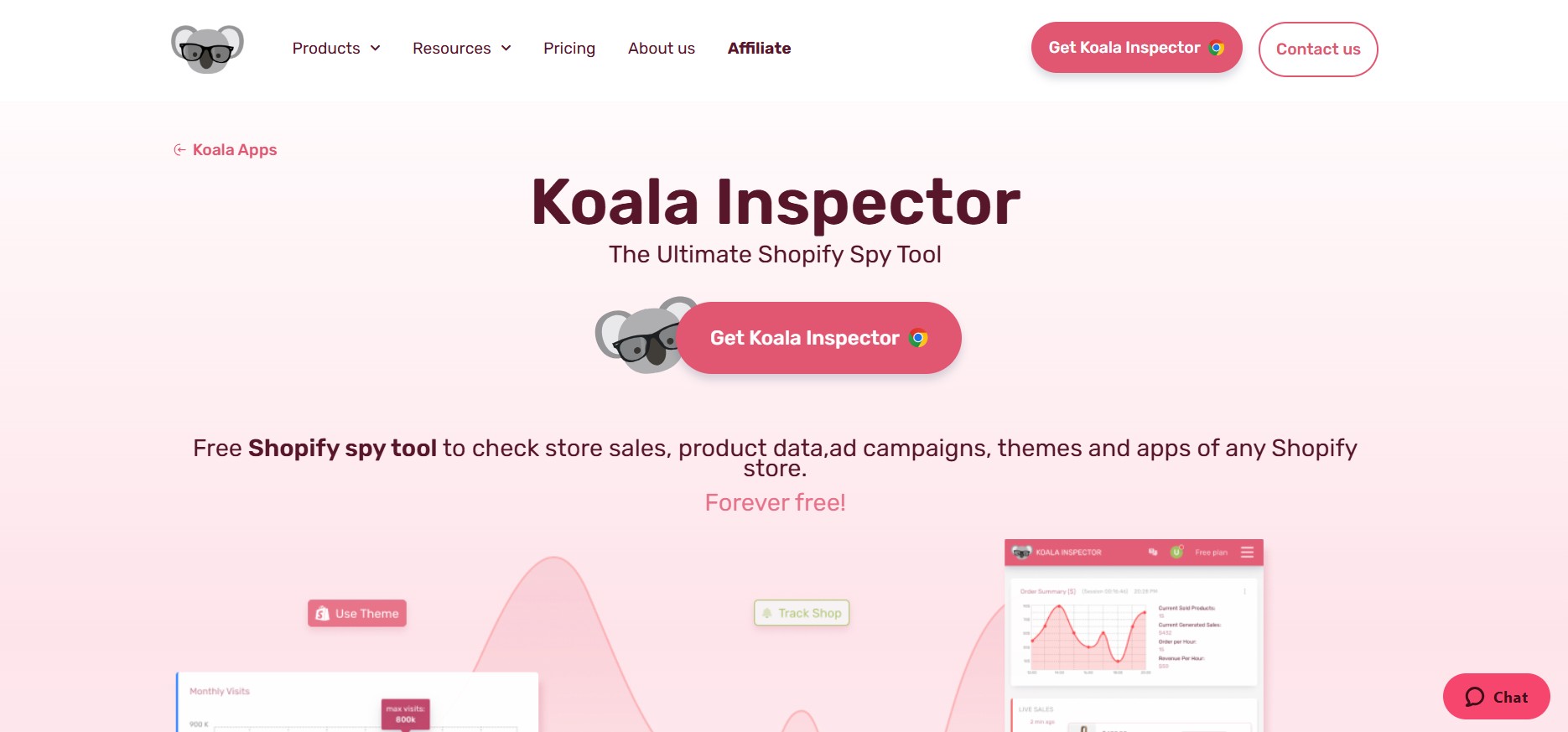 AI tools for dropshipping: Koala Inspector home page