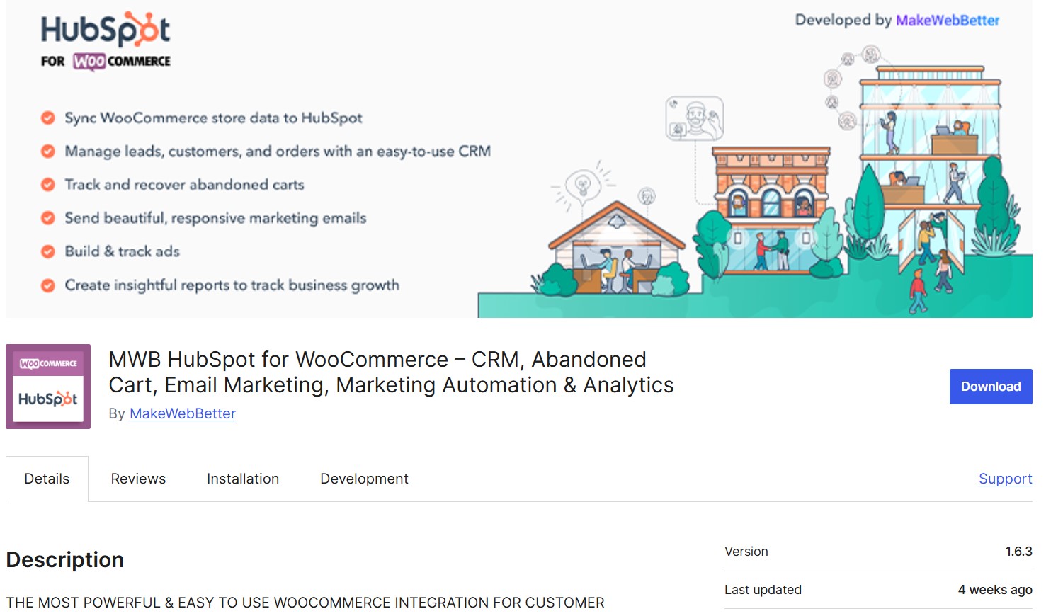 MWB hubspot plugin download page