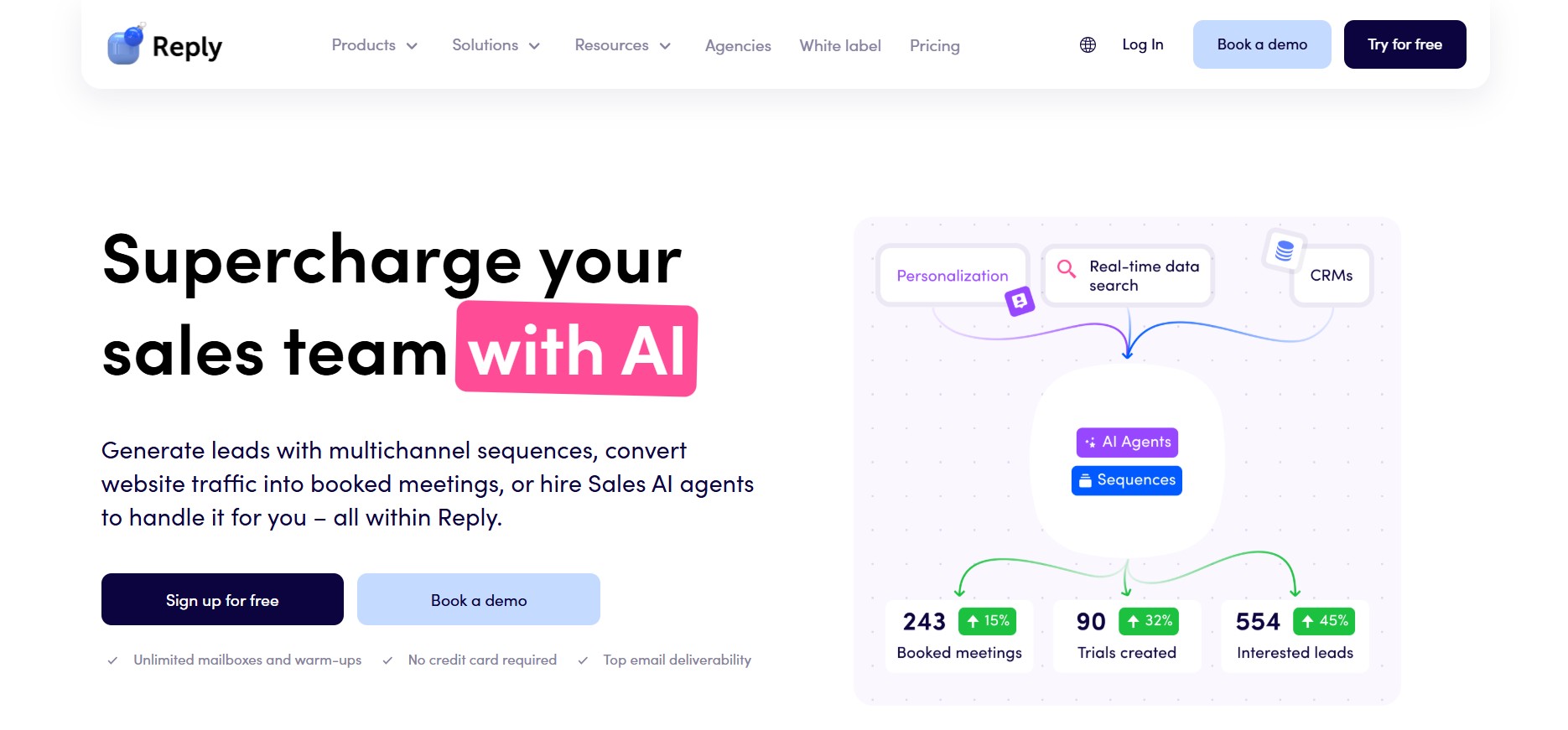 AI tools for dropshipping: reply.io home page