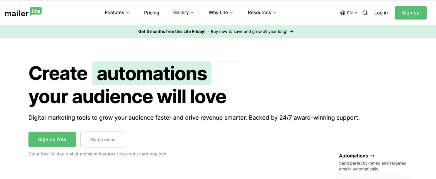 mailerlite email marketing