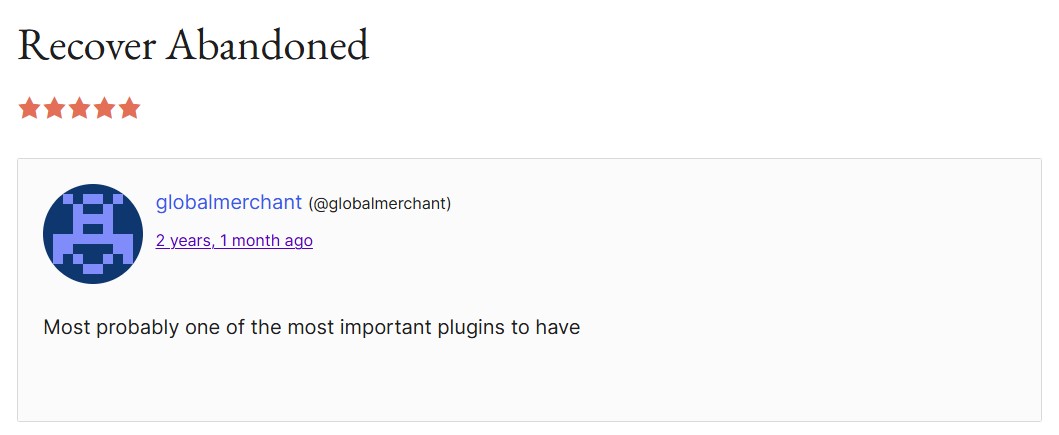 WooCommerrce abandoned cart plugins: shopmagic review with the headline "recover abandoned"