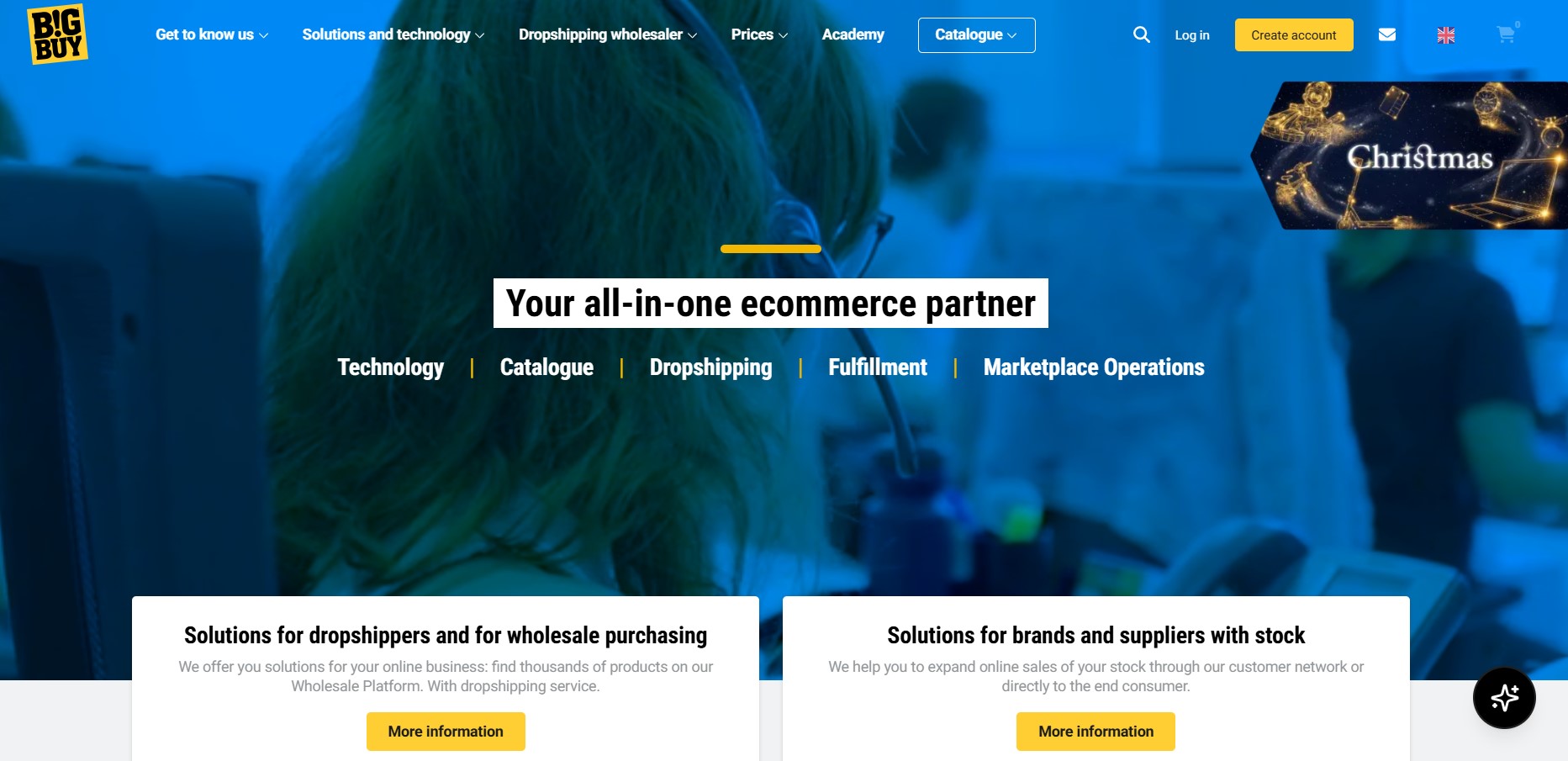 Amazon dropshipping suppliers: BigBuy home page