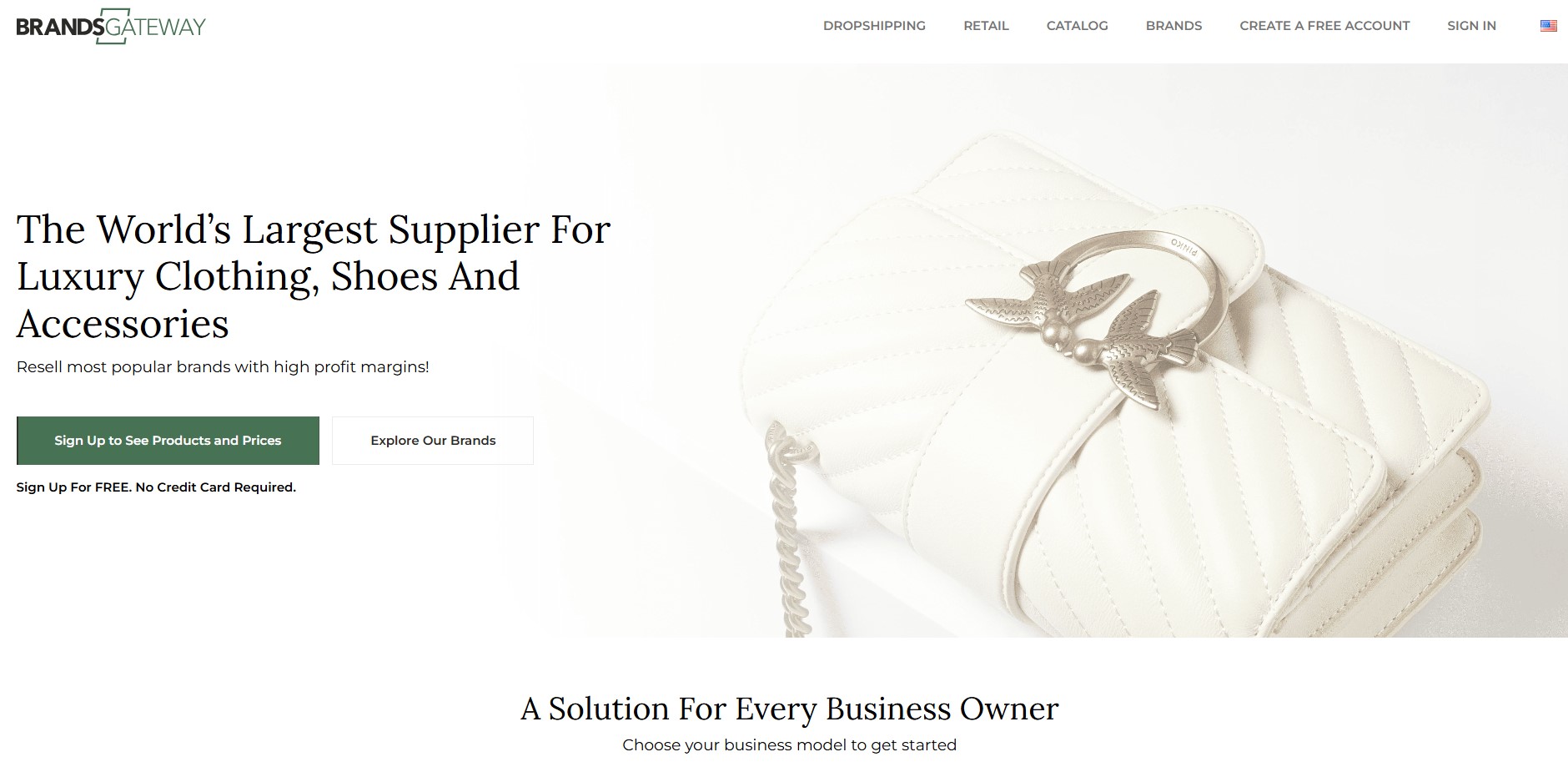 Amazon dropshipping suppliers: Brandsgateway home page