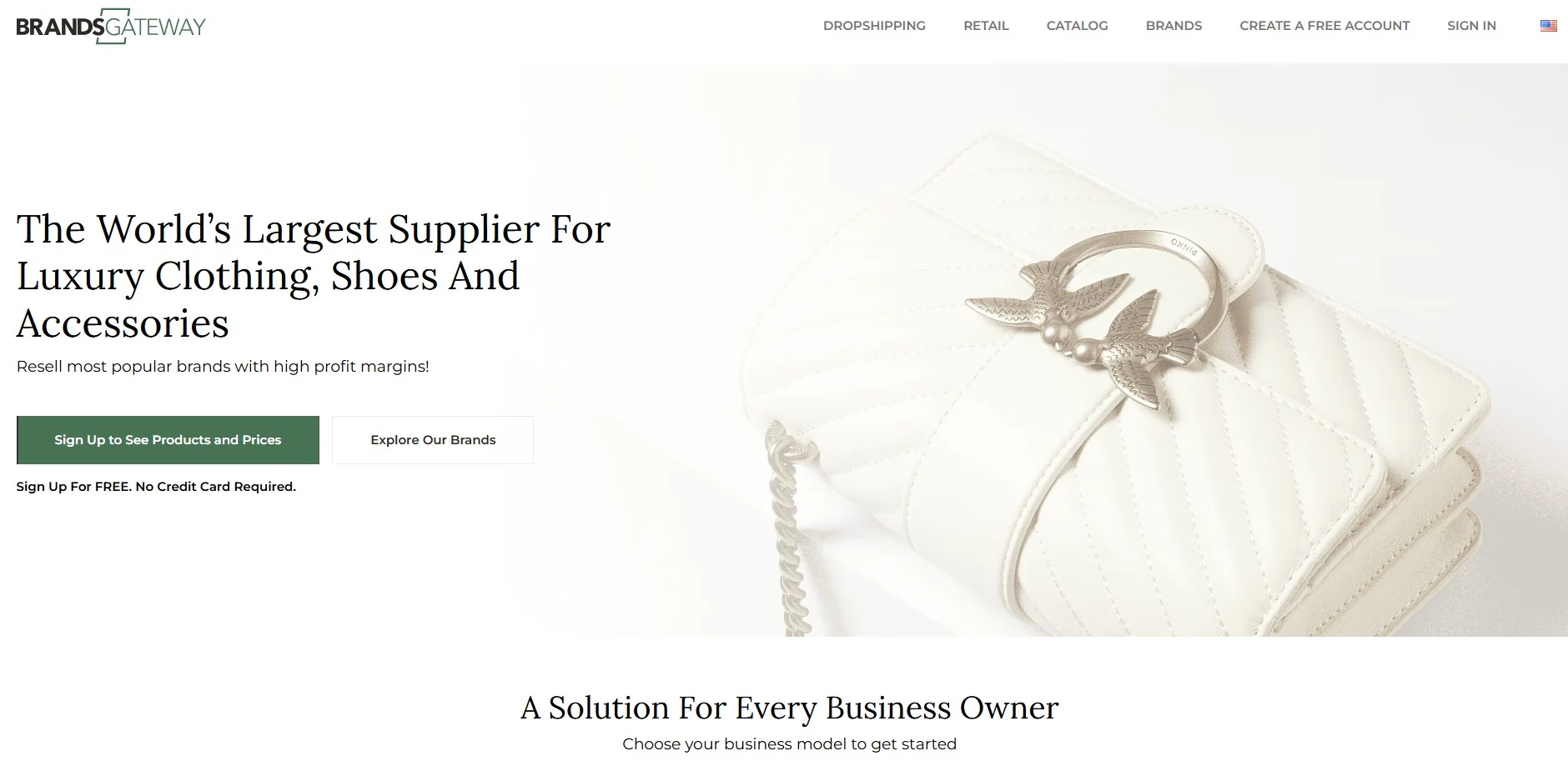 Amazon dropshipping suppliers: Brandsgateway home page