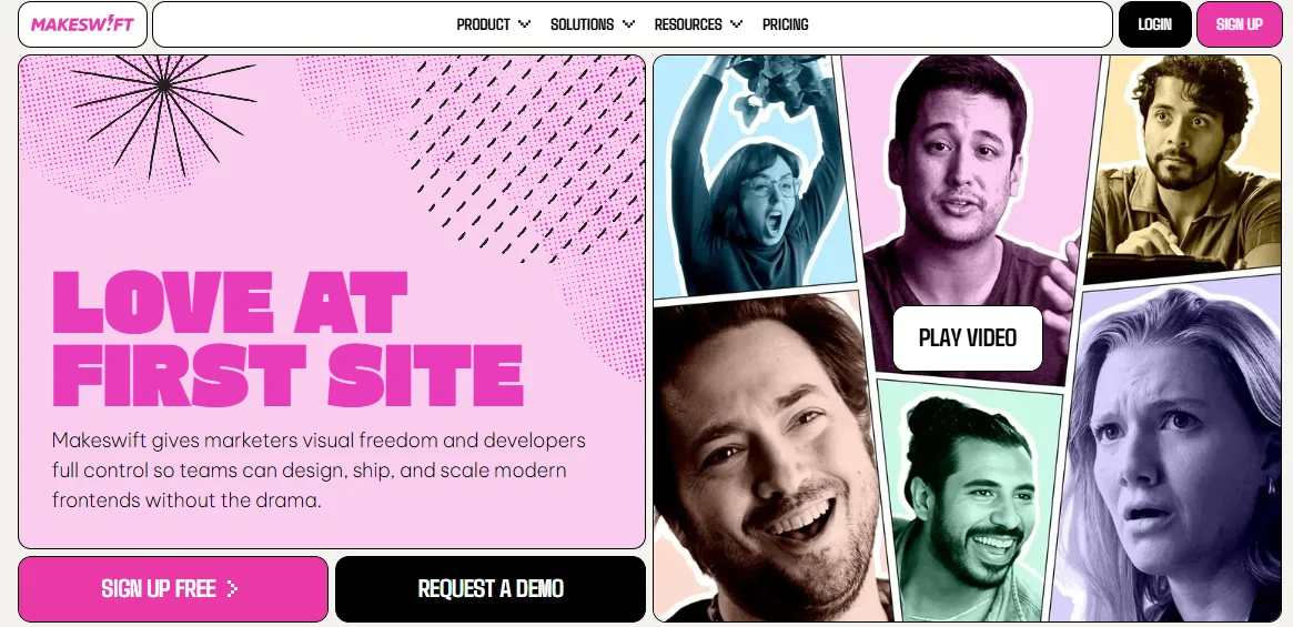 BigCommerce dropshipping: MakeSwift's website