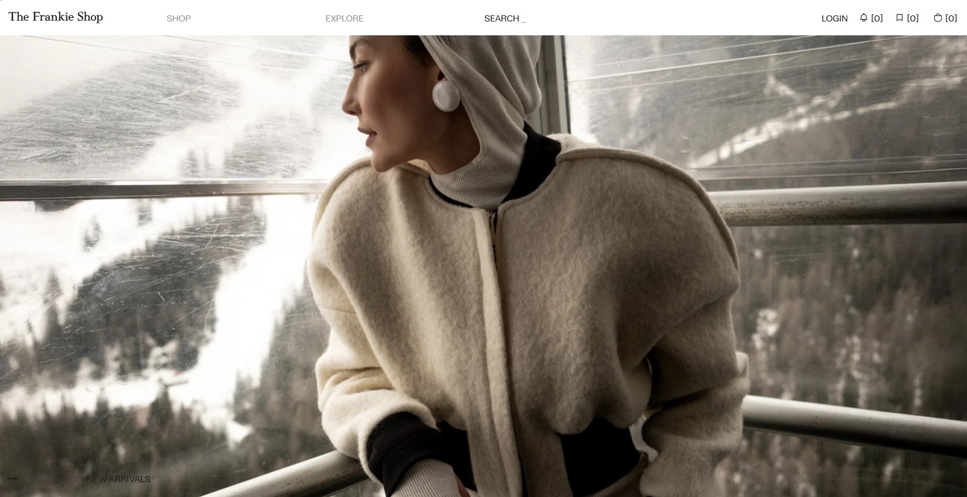 Shopify clothing stores: The Frankie Shop home page