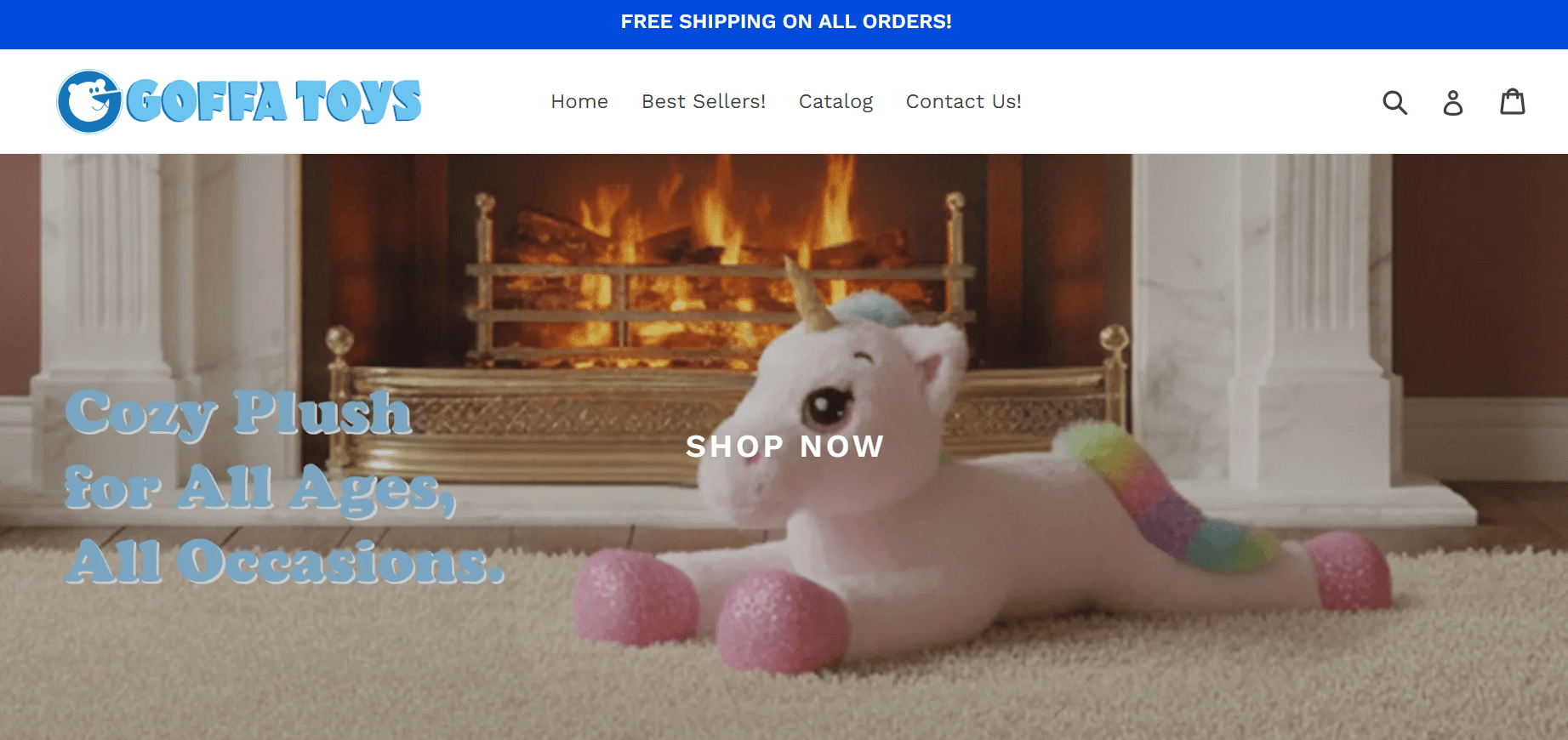 Shopify toy store: Goffa Toys home page