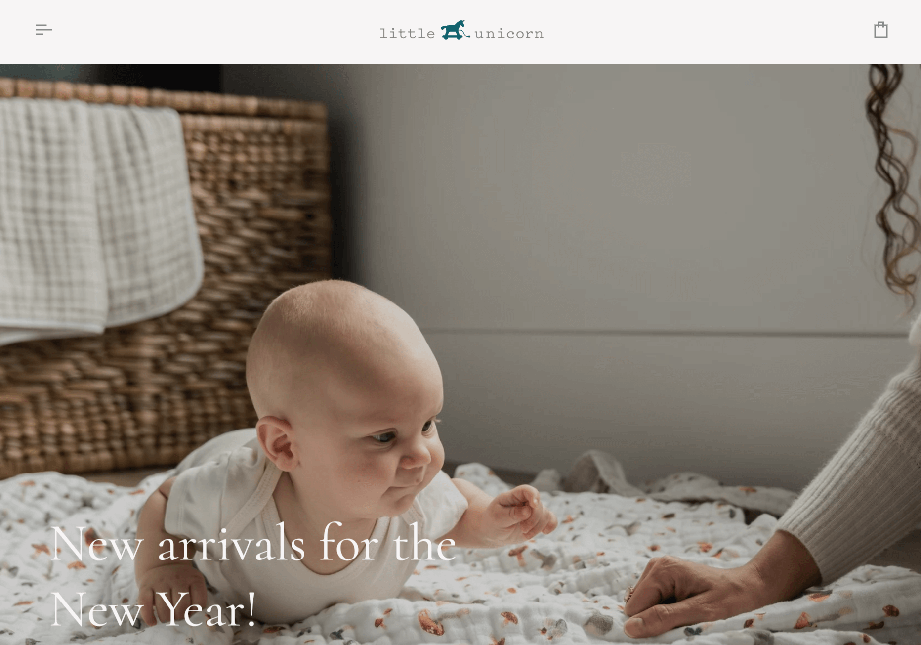 Shopify baby store: Little Unicorn home page