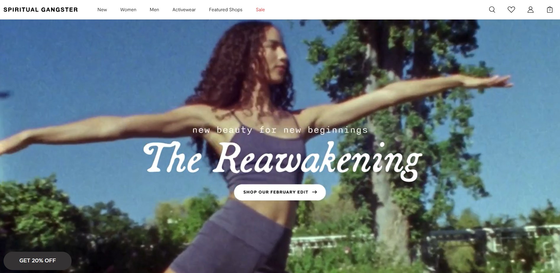 Shopify clothing stores: Spiritual Gangster home page