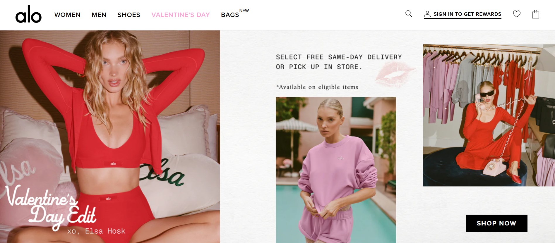 Shopify clothing stores: Alo Yoga home page