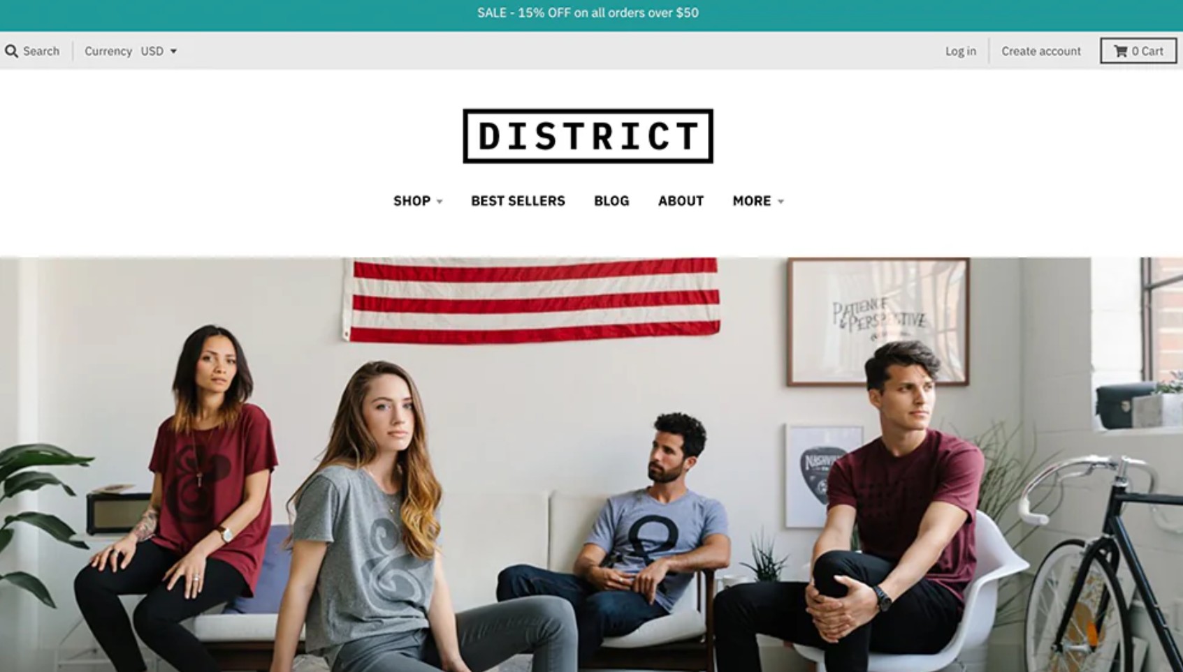 Best Shopify themes: District theme