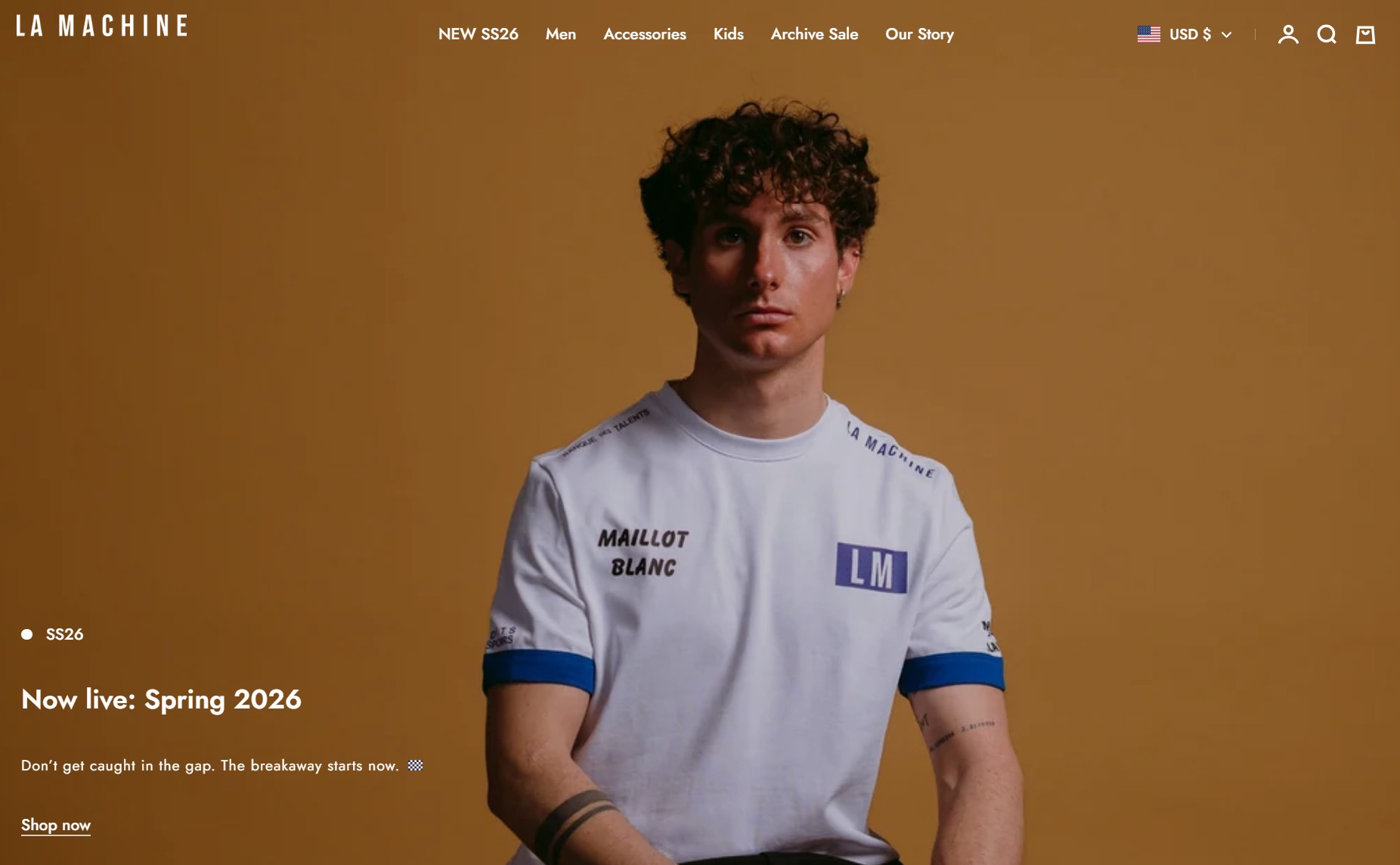Best Shopify themes: La Machine Cycle Club store